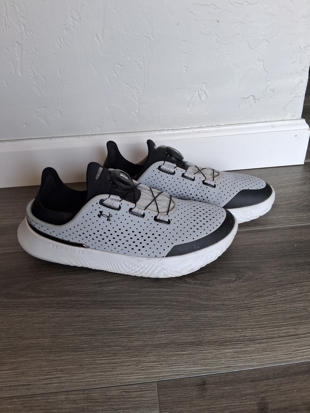 Under Armour SlipSpeed BOA Golf Shoes Men's Sz 6 Gray Black Waterproof Spikel
